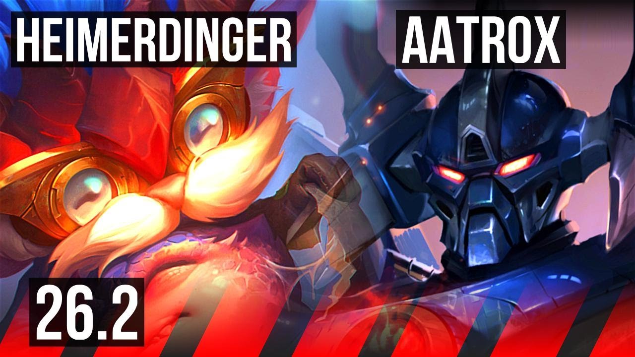 HEIMERDINGER vs AATROX (TOP) | 5k gold comeback | KR Grandmaster | 26.2