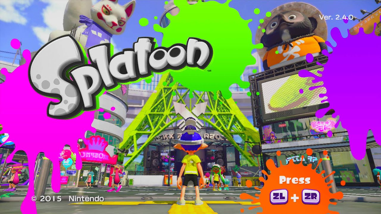 Splatoon Title Screen (Wii U)