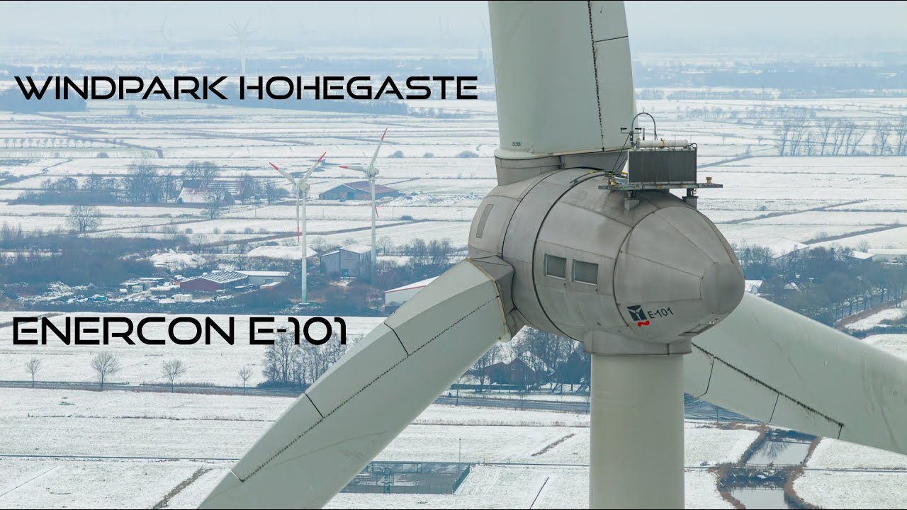 ENERCON E-101 im Schnee | Windpark Hohegaste | DJI Mavic 3PRO | 4K/60FPS