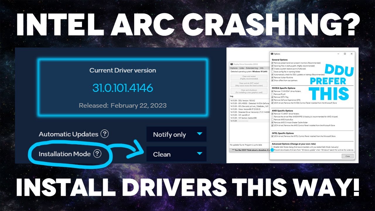 Intel Arc Control Panel giving you problems? Driver crashing? Install drivers this way to fix stuff.