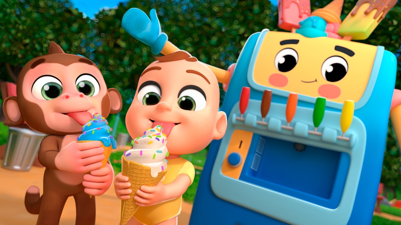 Canção Infantil da Máquina de Sorvete | Hábitos Saudáveis para Crianças | Lalafun