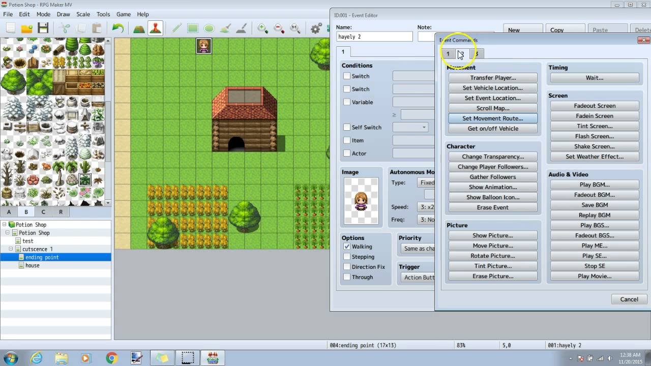 RPG Maker MV Tutorial -How to make in-game Cutscenes-
