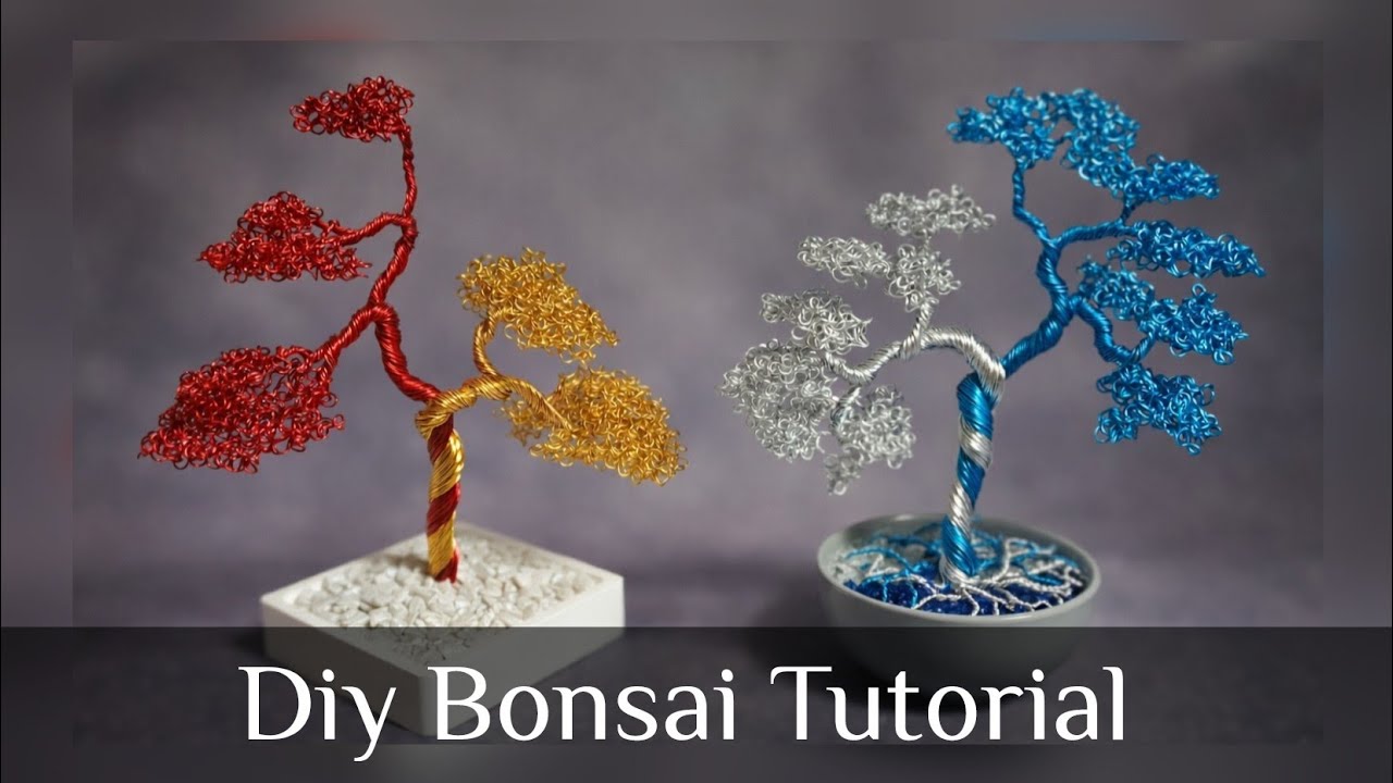 DIY Bonsai Tutorial ✨️ 1 Bauplan 2 Designs 💕 Drahtbaum Anleitung 