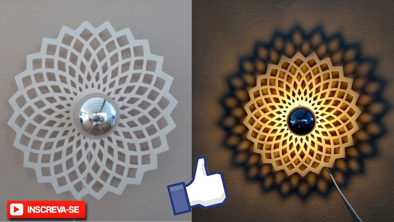 Como fazer luminária de parede em pvc