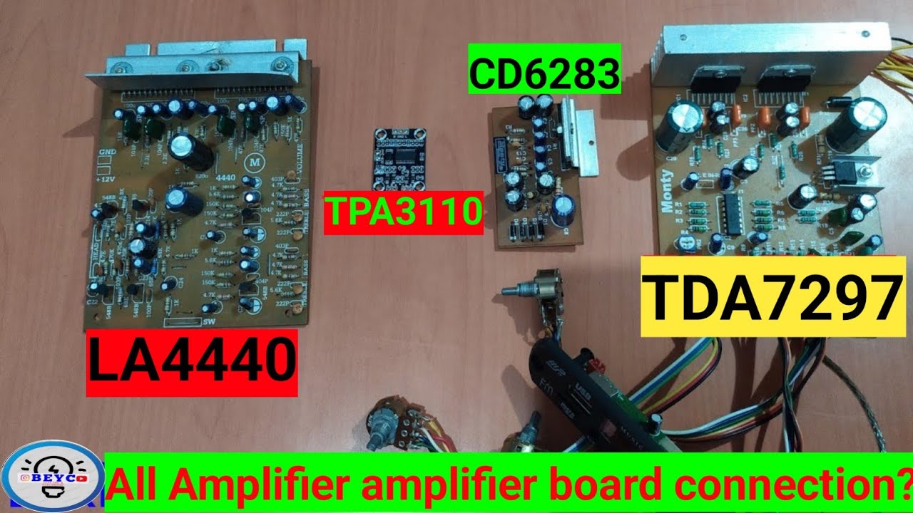All Amplifier Board,La4440,Cd6283,Tpa3110 Output and Connection Details#audioboard#amplifierboard