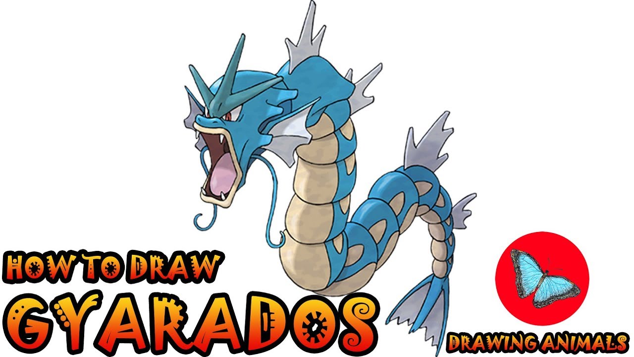 How To Draw Gyarados Pokemon | Drawing Animals