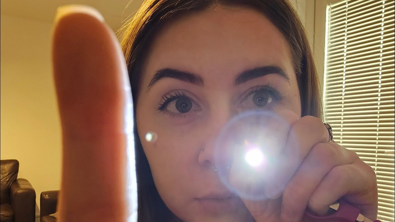 ASMR - Cranial nerve exam (Personal attention, face touching)