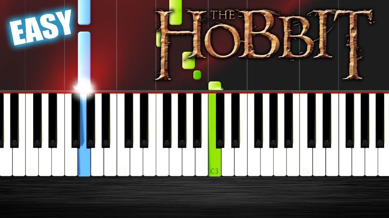 Misty Mountains - The Hobbit - EASY Piano Tutorial by PlutaX - Synthesia