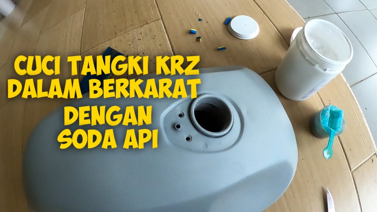 CUCI TANGKI KAWASAKI KRZ150 DENGAN SODA API