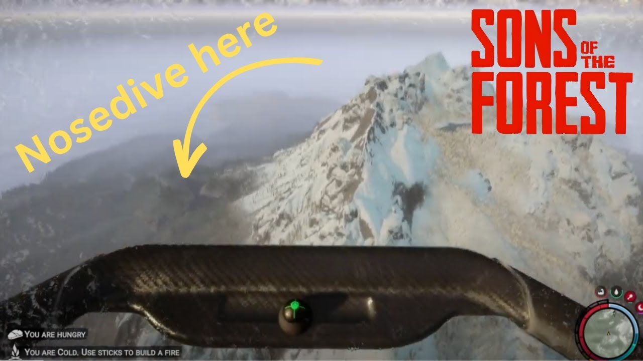Nosediving from the Highest Point in the game with the Hang Glider in Sons of the Forest