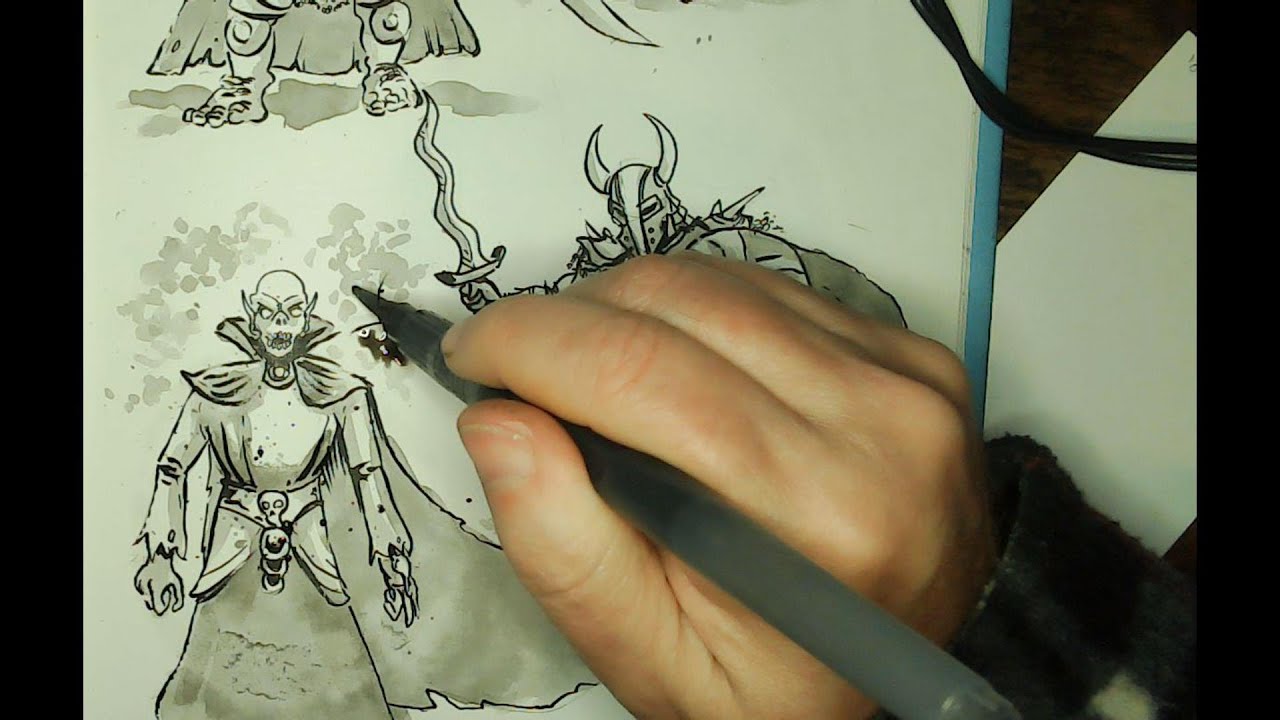 Fantasy Art Ink & Wash