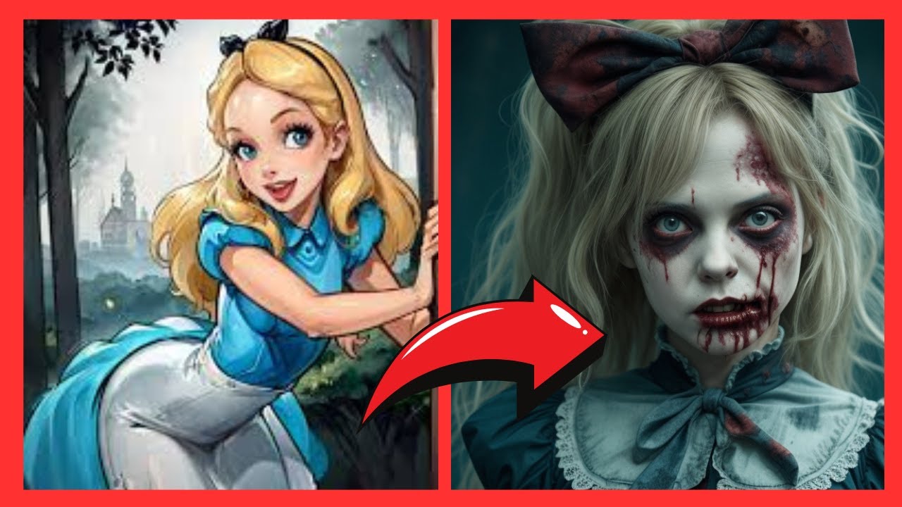 Disney Cartoon  Characters  Imagine  As  Zombies