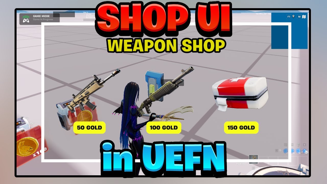 How to create the EASIEST UI SHOP WIDGET in Fortnite Creative (UEFN)