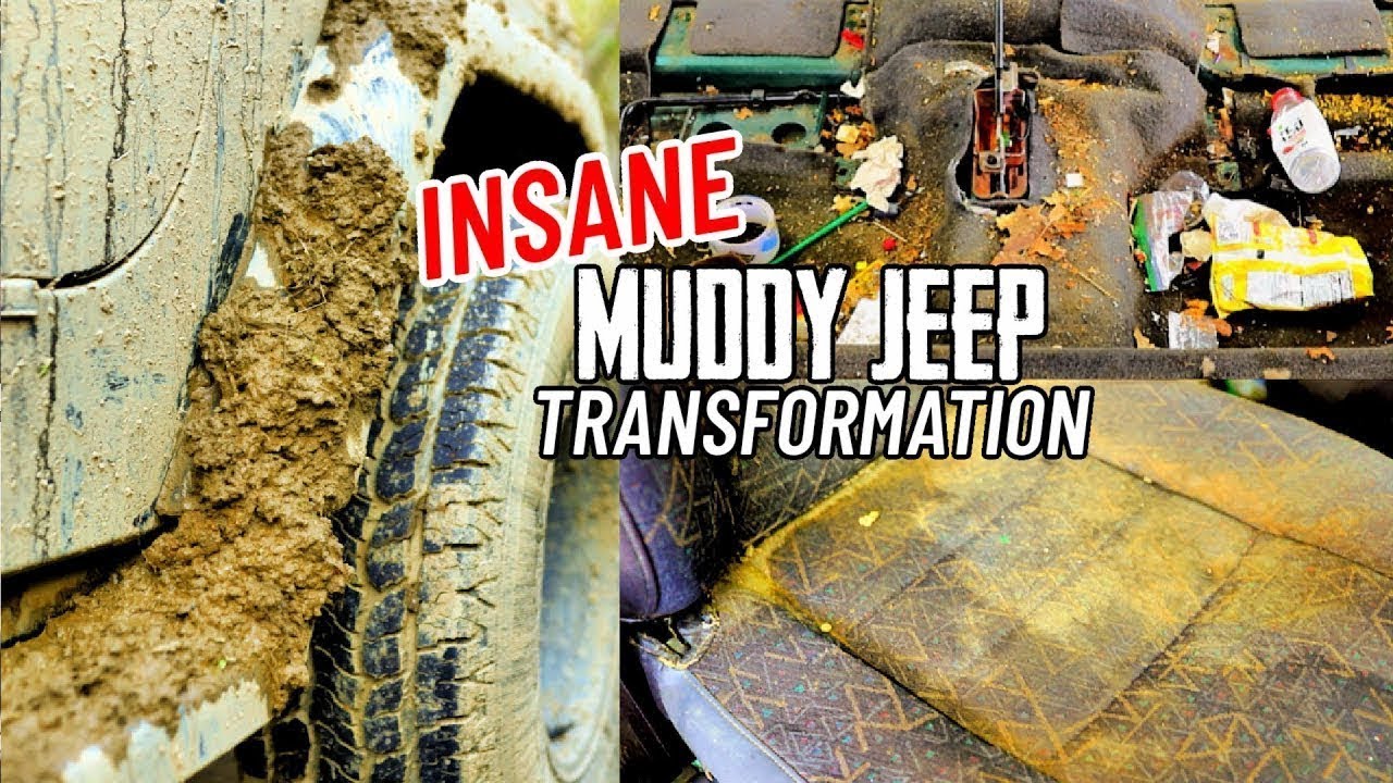 Car Detailing The Dirtiest Muddiest Jeep Ever! Complete Disaster Car Cleaning Restoration