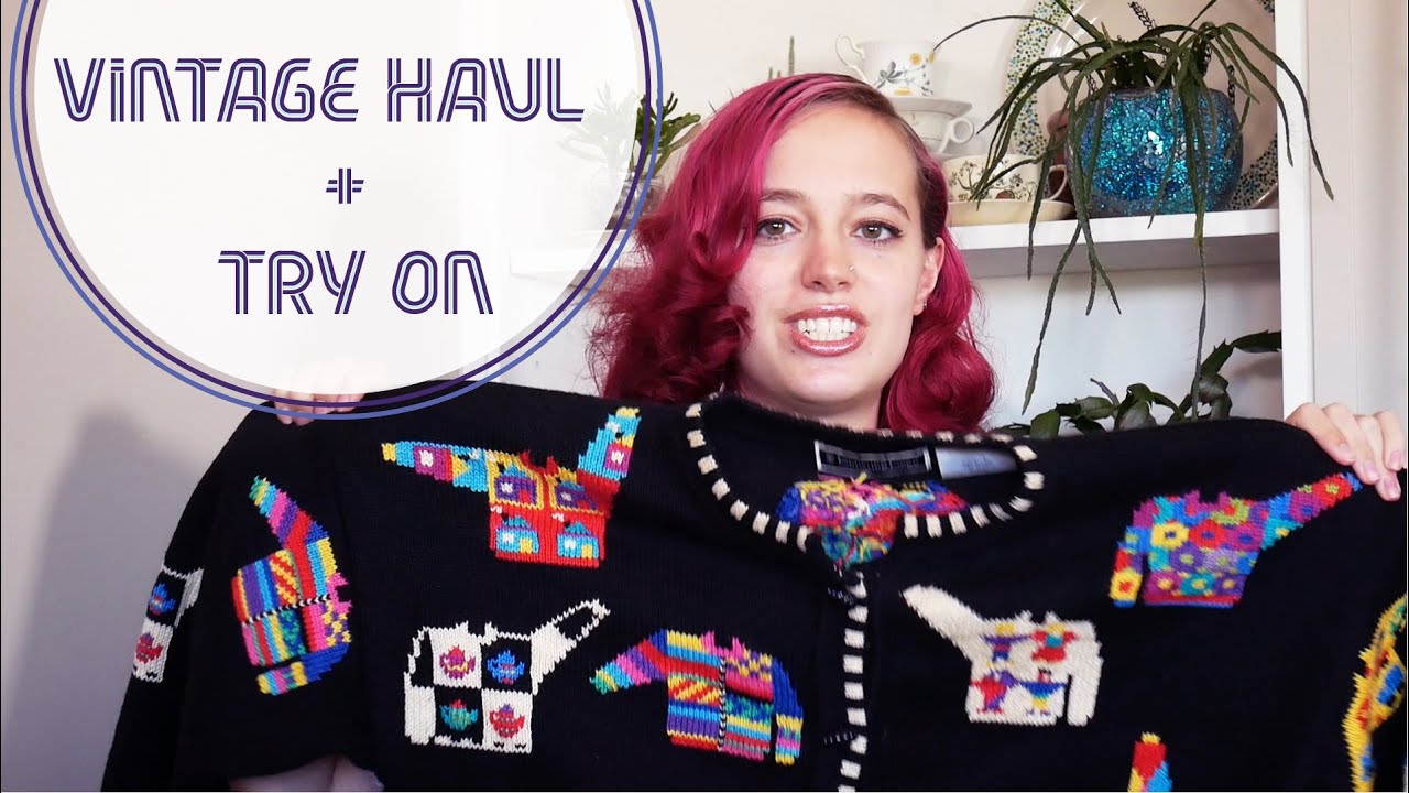 Ugly Sweaters are the best | Vintage Haul + Try On