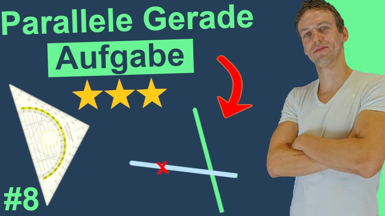 Parallele und senkrechte Geraden #8 - schwierige Aufgabe zum selber machen mit Lösung