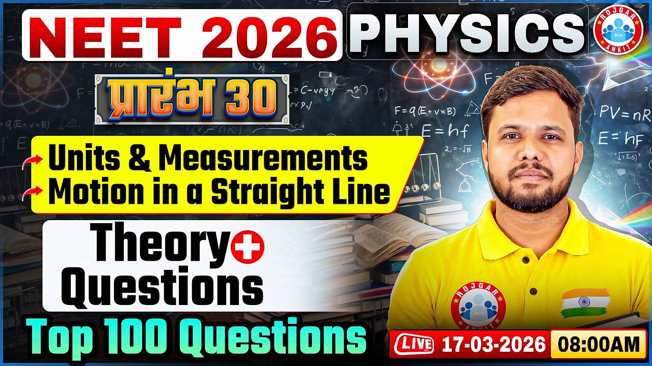 NEET Physics Units & Measurements, Motion in a Straight Line | Theory + Important Questions | RWA