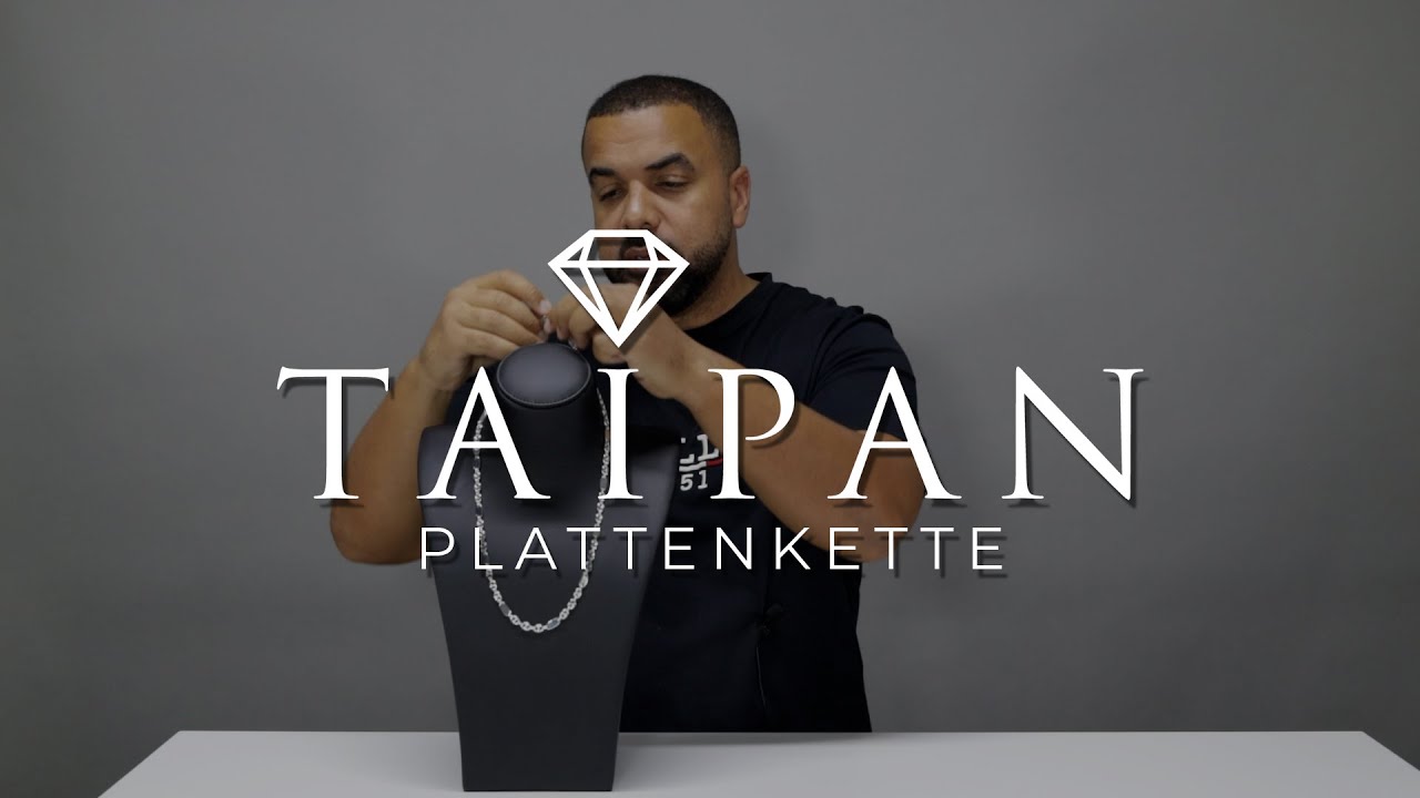 Taipan Plattenkette + Bohnenkette 70cm 6,5mm 925 Silber