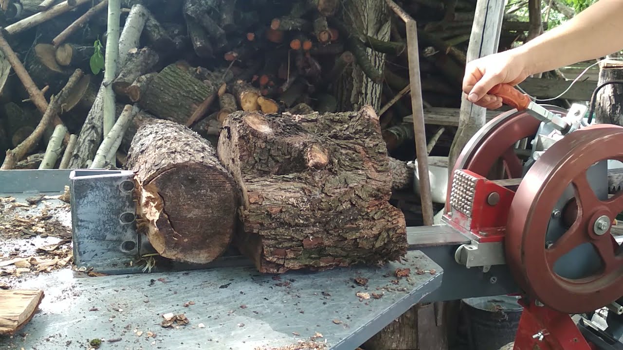 Испытание реечного дровокола