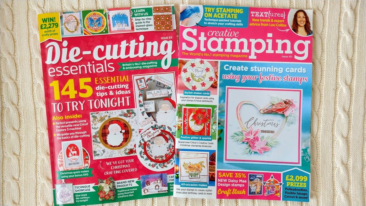 A Little Look at  my Cards in Die Cutting Essentials 82 and Creative Stamping 101