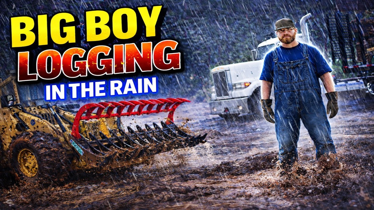 Big boy loggers now! Muddy mess also!