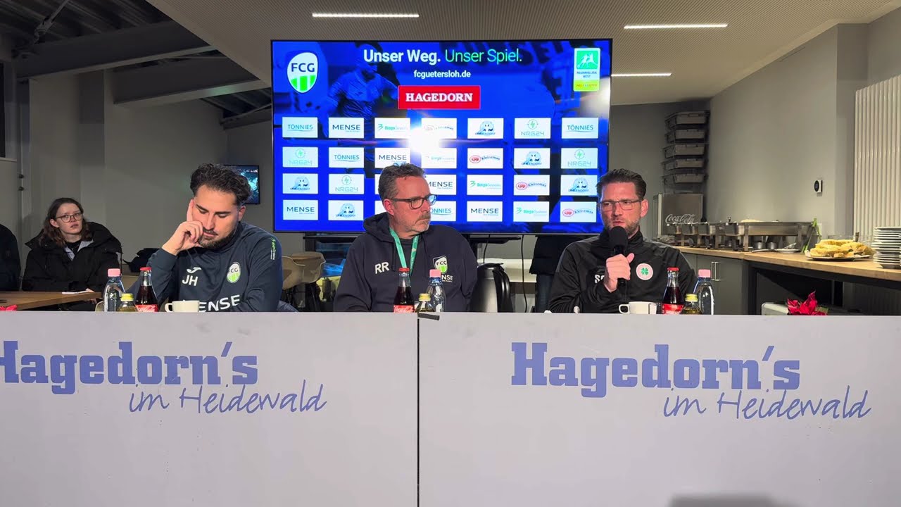 Pressekonferenz nach dem Regionalliga-Spiel FC Gütersloh - Rot-Weiß Oberhausen