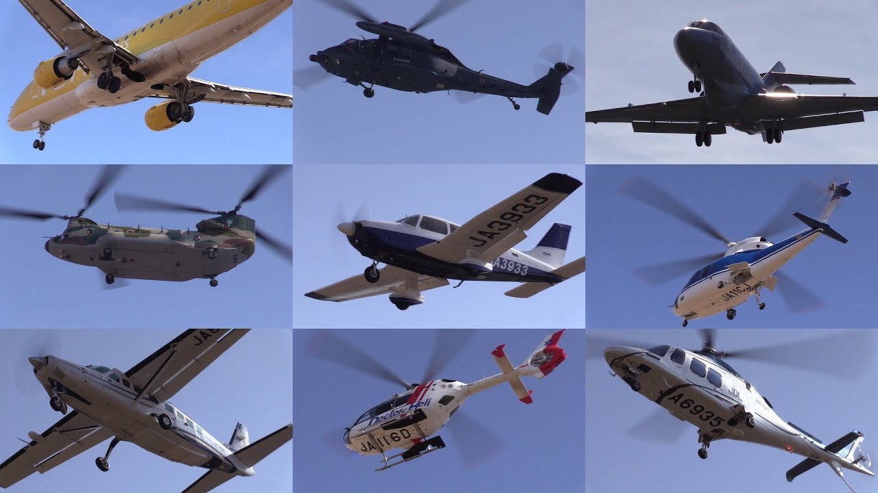 19/03/01 県営名古屋空港/小牧基地 飛行機の着陸シーン Landing Scene of Various Aircraft at Nagoya Airport
