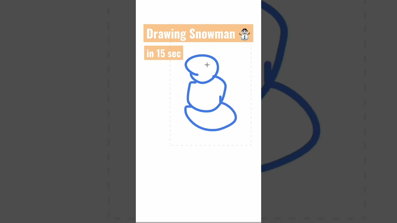 How to draw snowman 