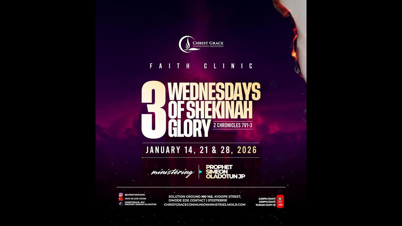 FAITH CLINIC : SHEKINAH GLORY  (PART 1)|| CHRONICLES 7VS1-3 ||