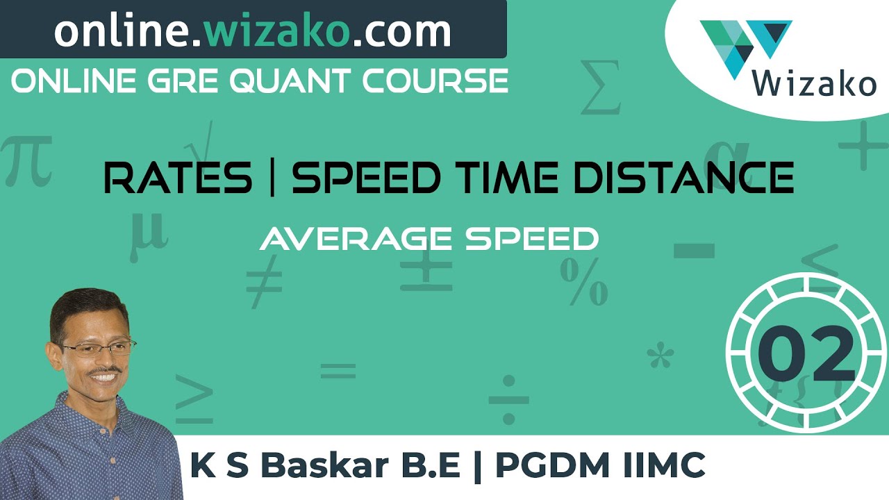 GRE® Rates Sample Question 2 | Average Speed - Speed Time Distance |  GRE Sample Question