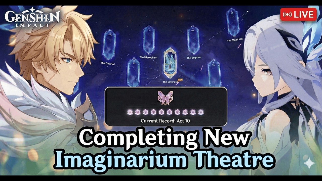 🔴DOING NEW IMAGINARIUM THEATRE + ACCOUNT REVIEWS | ROAD TO 4K SUBS | Genshin Impact 6.4 Live