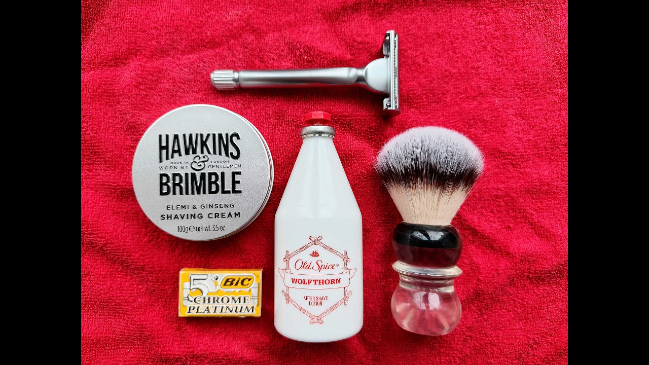 Забрив с iRazor-Hawkins & Brimble-Old Spice-Bic-Razorock