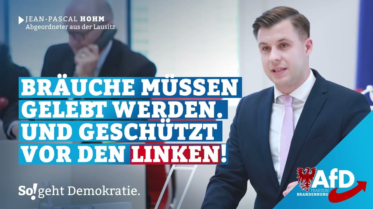 Wendische Sprache und Kultur bewahren! | Jean-Pascal Hohm (AfD)