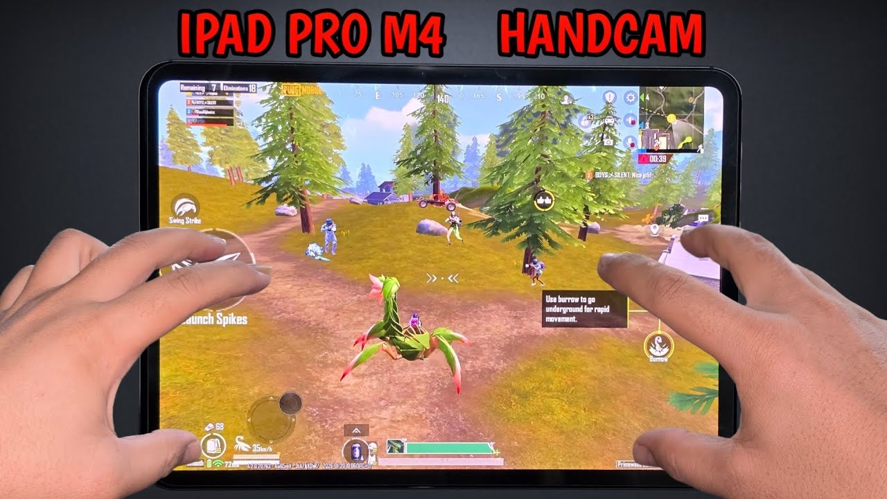 IPAD PRO M4 🔥 PUBG HANDCAM 😍 SMOOTH+120 FPS /PUBG TEST / GAMEPLAY /BEST SENSITIVITY 