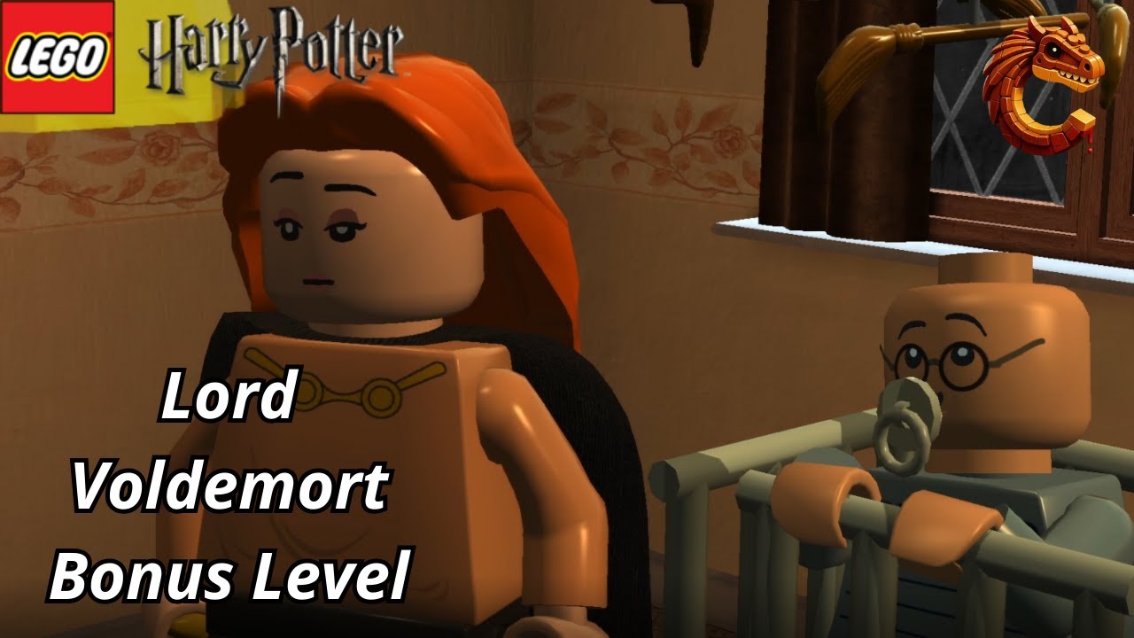 Lego Harry Potter 1 - 4 Lord Voldemort Bonus Level and Lord Voldemort Token