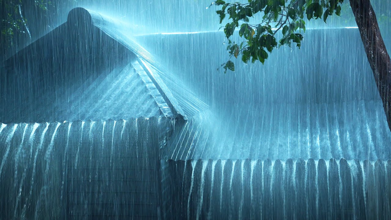 Stop Overthinking & Sleep Instantly with Heavy Rain & Epic Thunder Sounds - Tropical Thunderstorm