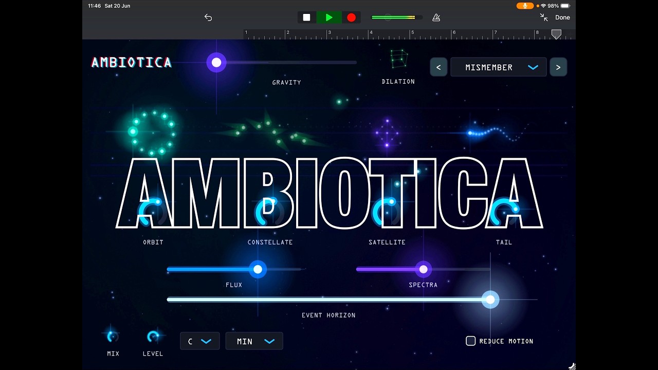 Ambiotica - Regenerative Ambient Processor - Make Any Sound an Ambient Soundscape - iPad