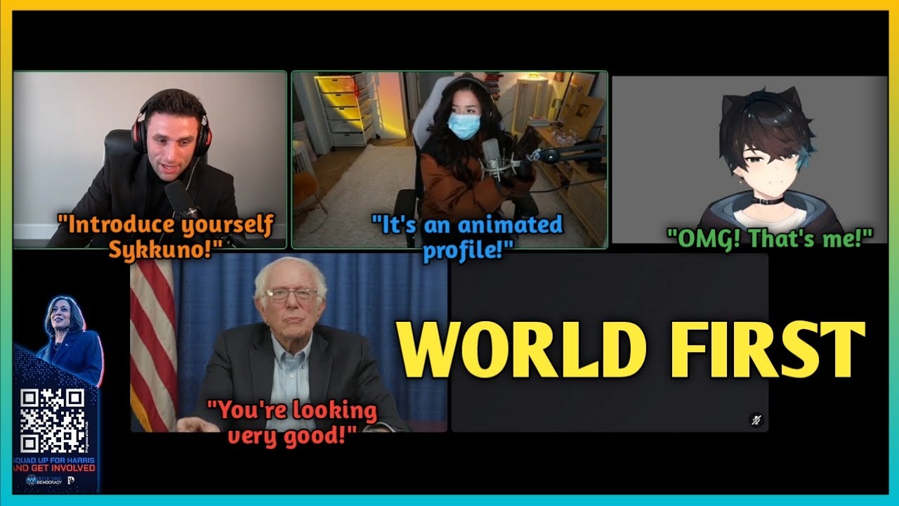 Sykkuno Represents The Vtubers During Call with Bernie Sanders, Mark Hamill, Hank Green & Mark Cuban