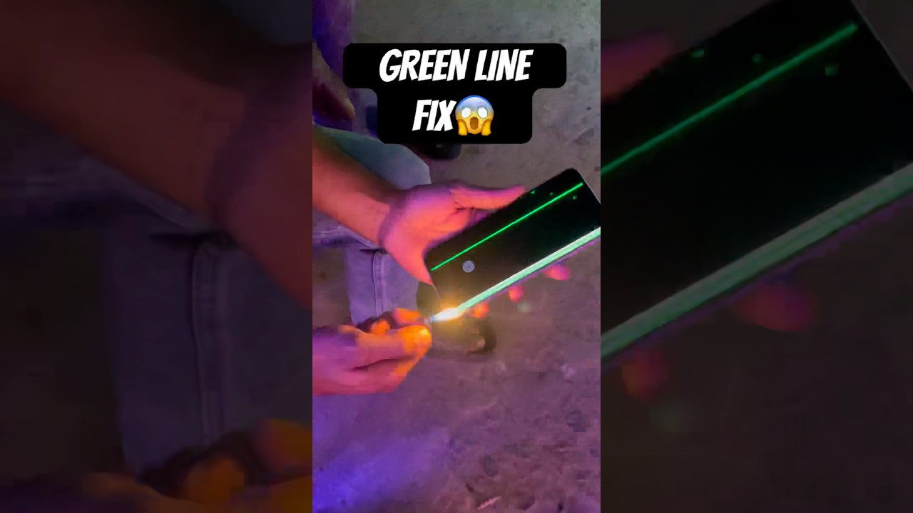 GREEN LINE FIX✅USING LIGHTER🔥#tipsandtricks #hack #oneplus #greenscreen #smartphone #tech