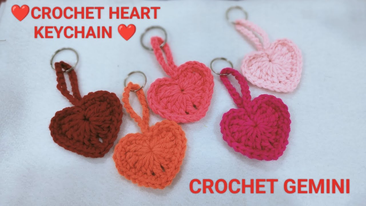 ❤️How to Crochet a Heart (Keychain) ❤️Hindi | क्रोशिया से Keychain/Keyring बनायेI लोकरीचे  Keychain