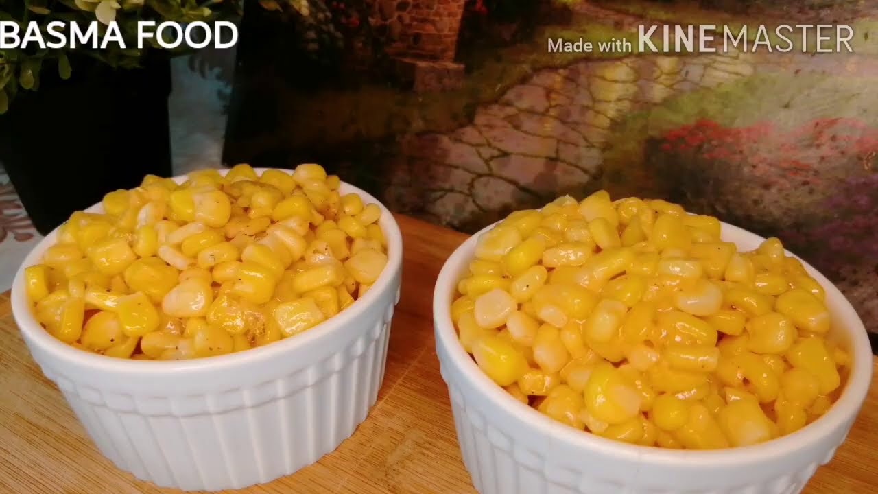 طريقه عمل الذره الحلوه بطعمين احلى من بعض👌😋