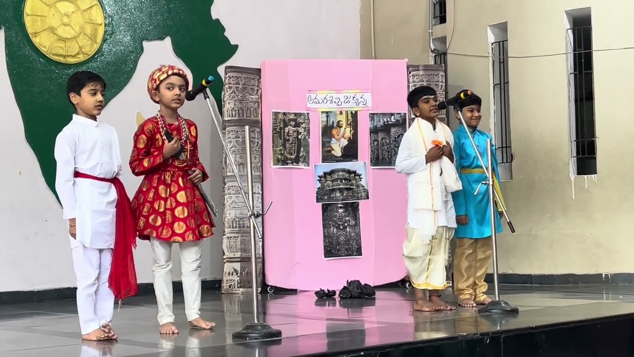 Shriyukt as Amarashilpi Jakkanachari..🗿⚒️😍👏👍 A skit by SAIS kids.. truly flawless😍😍