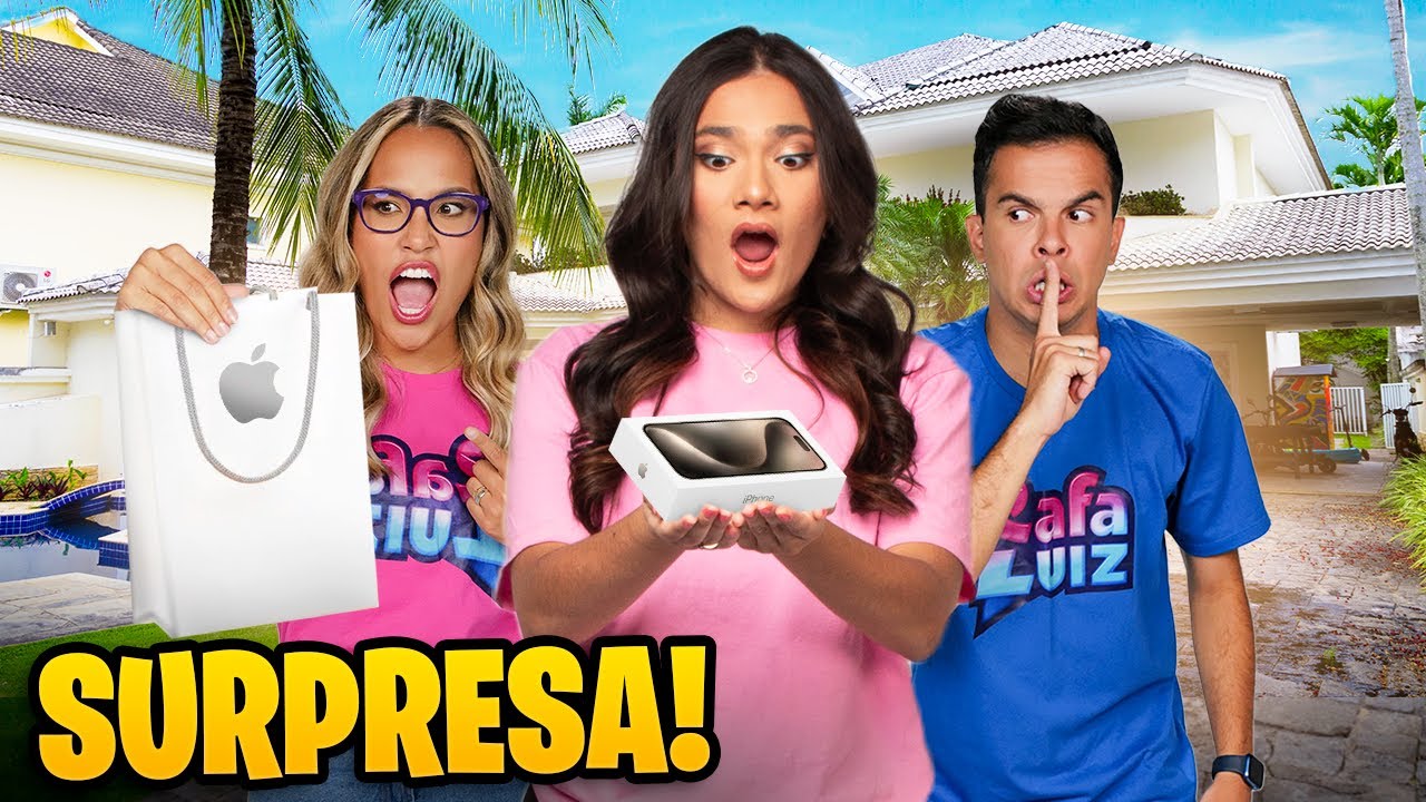 DEMOS O NOVO IPHONE PARA MINHA IRMÃZINHA E ELA SE EMOCIONOU!