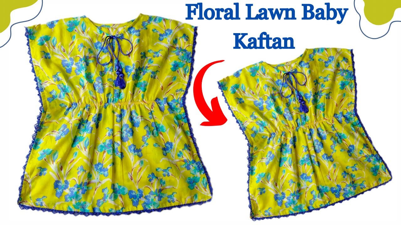 How to Cut And Stitch Baby Kaftan Dress|| Summer Baby Dress design 2024