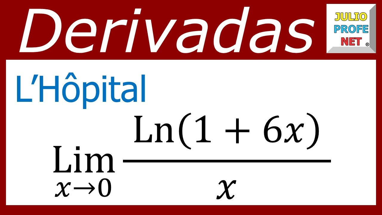 Regla de L'Hopital | Ej. 3 #julioprofe