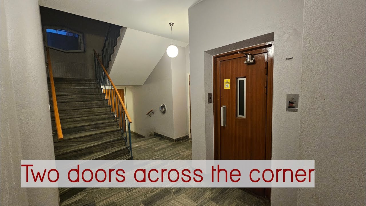 Beautiful vintage ASEA elevator with two doors - Umeå, Sweden