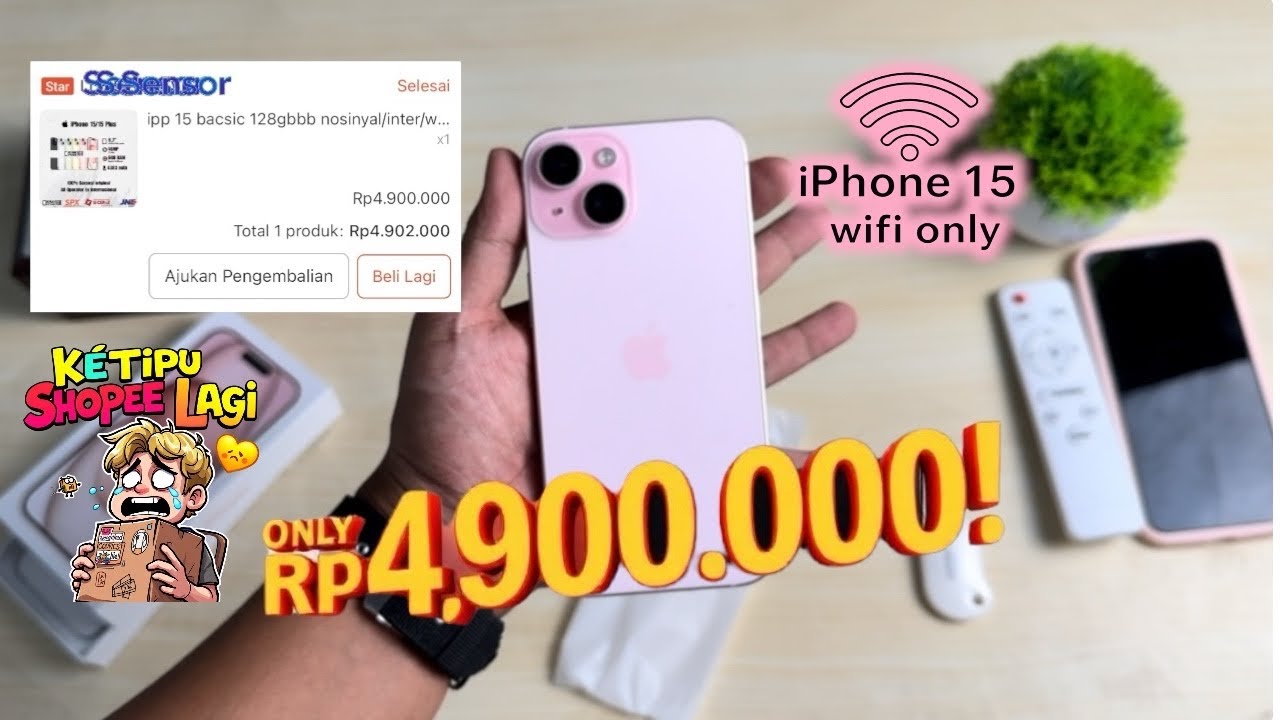 ‼️NEKATT COD iphone 15 wifi only 4jutaan ,ENDINGNYA😭😭