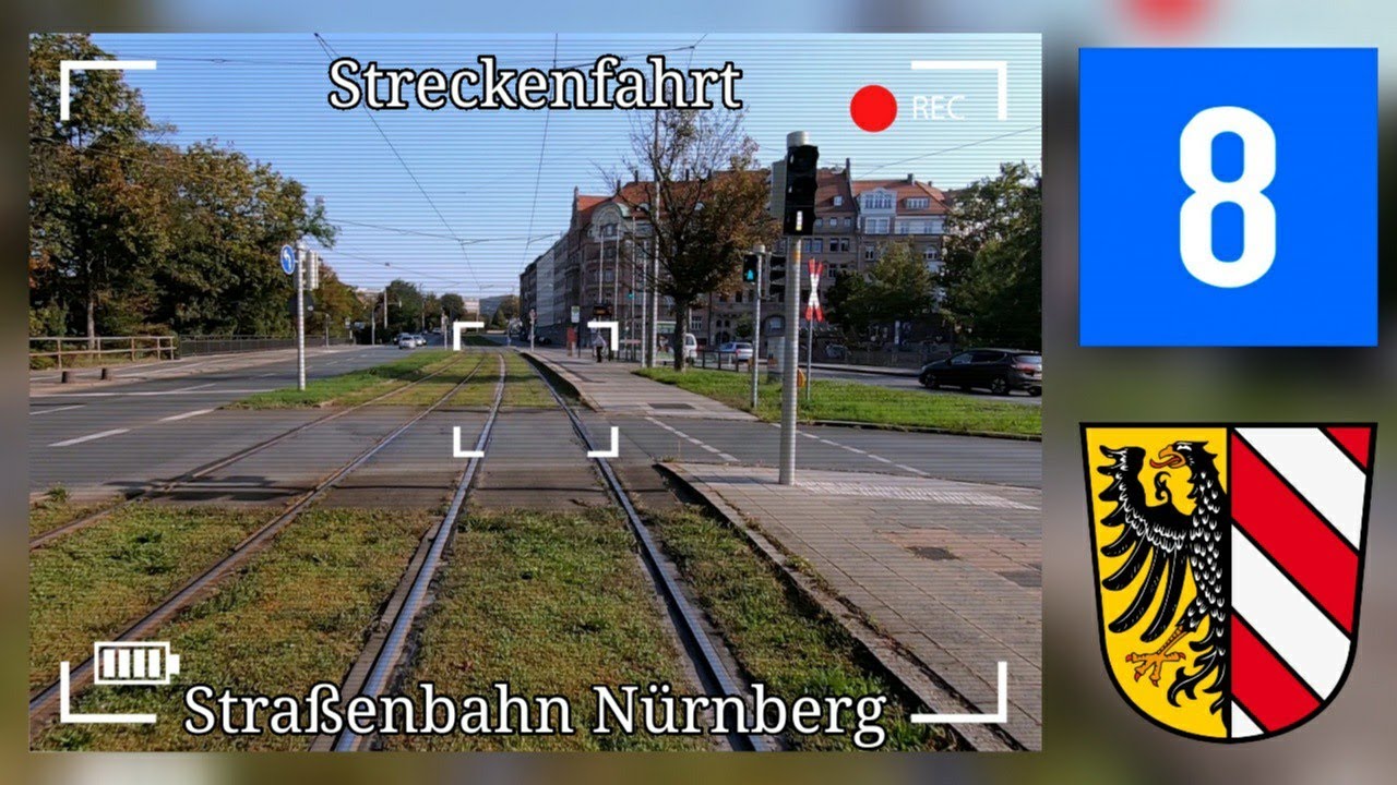 Streckenfahrt Straßenbahn Nürnberg // Mit der Linie 8 vom Doku-Zentrum nach Erlenstegen