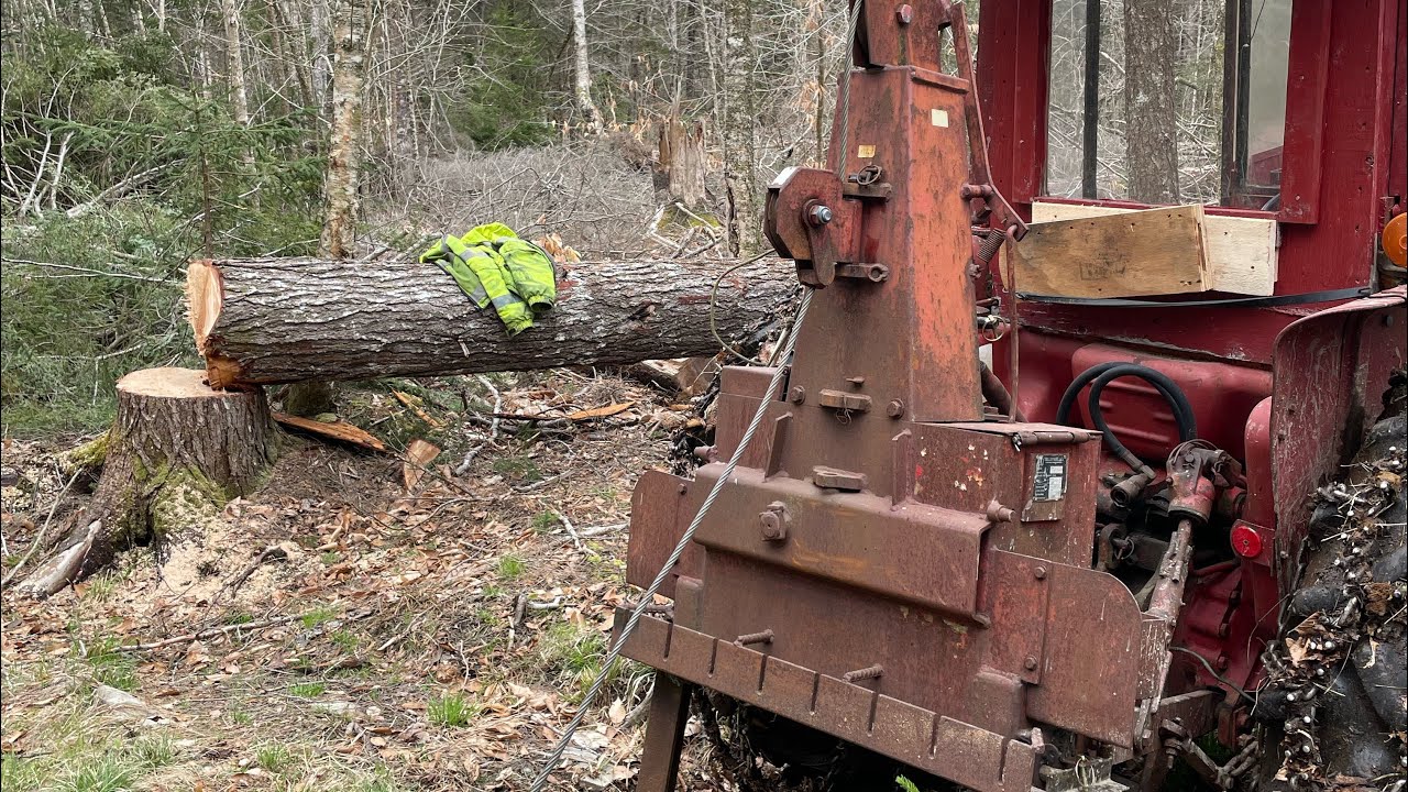 Logging with a farm tractor