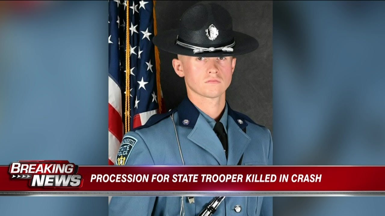 Procession for Massachusetts State Trooper killed in crash